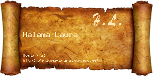 Halama Laura névjegykártya